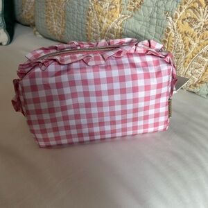 Pink Gingham Cosmetic Bag
